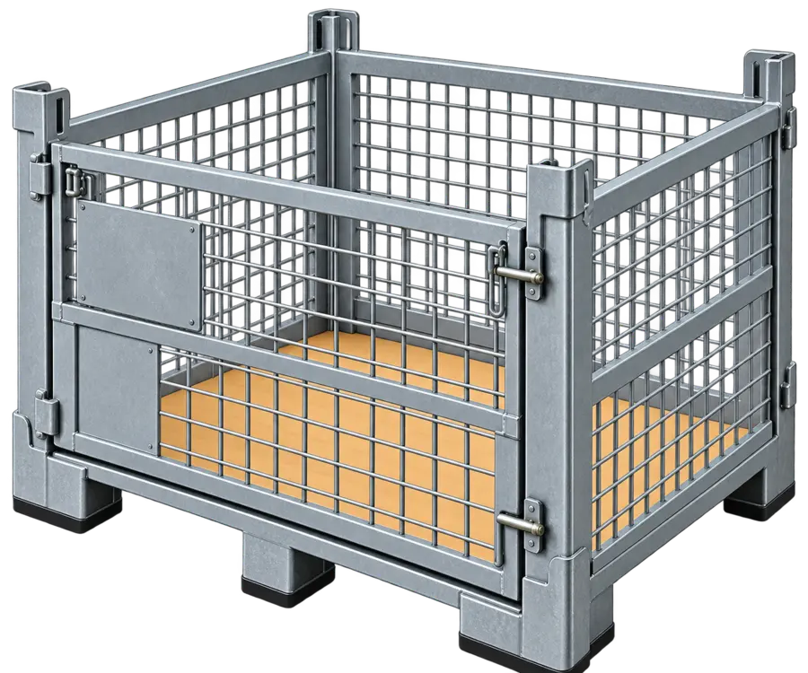 Gitterbox als Ladehilfsmittel für schwere und sperrige Güter