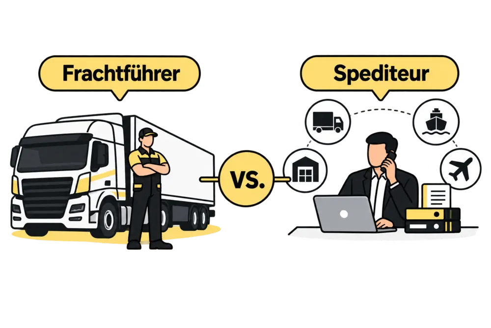 Gegenüberstellung von Frachtführer und Spediteur